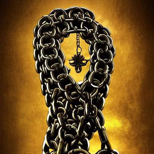 Image similar to relinquished god in chains, fantasy, beautiful digital art