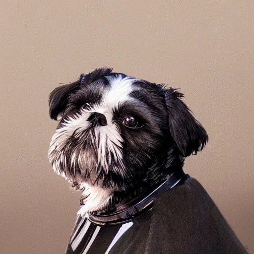 Prompt: Darth Vader as a Shih Tzu, detailed, centered, digital painting, artstation, concept art, donato giancola, Joseph Christian Leyendecker, WLOP, Boris Vallejo, Breathtaking, 8k resolution, extremely detailed, beautiful, establishing shot, artistic, hyperrealistic, beautiful face, octane render, cinematic lighting, dramatic lighting, masterpiece