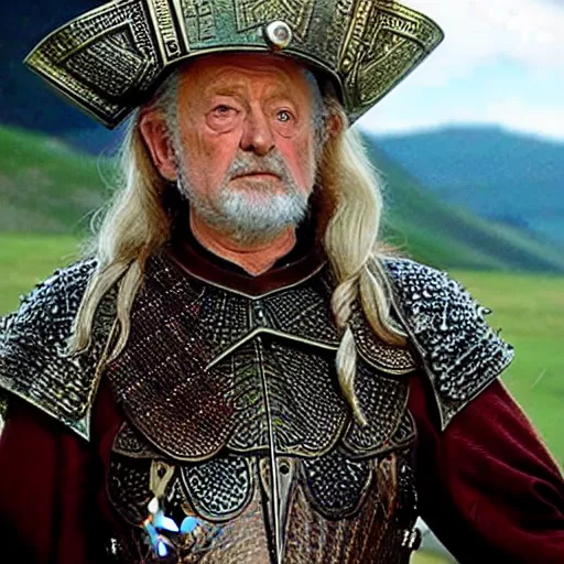 Image similar to theoden king of rohan wearing sombrero