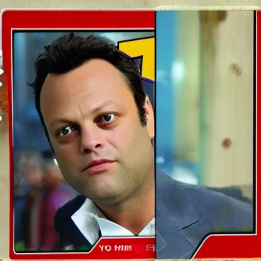 Image similar to vince vaughn as a pokemon card