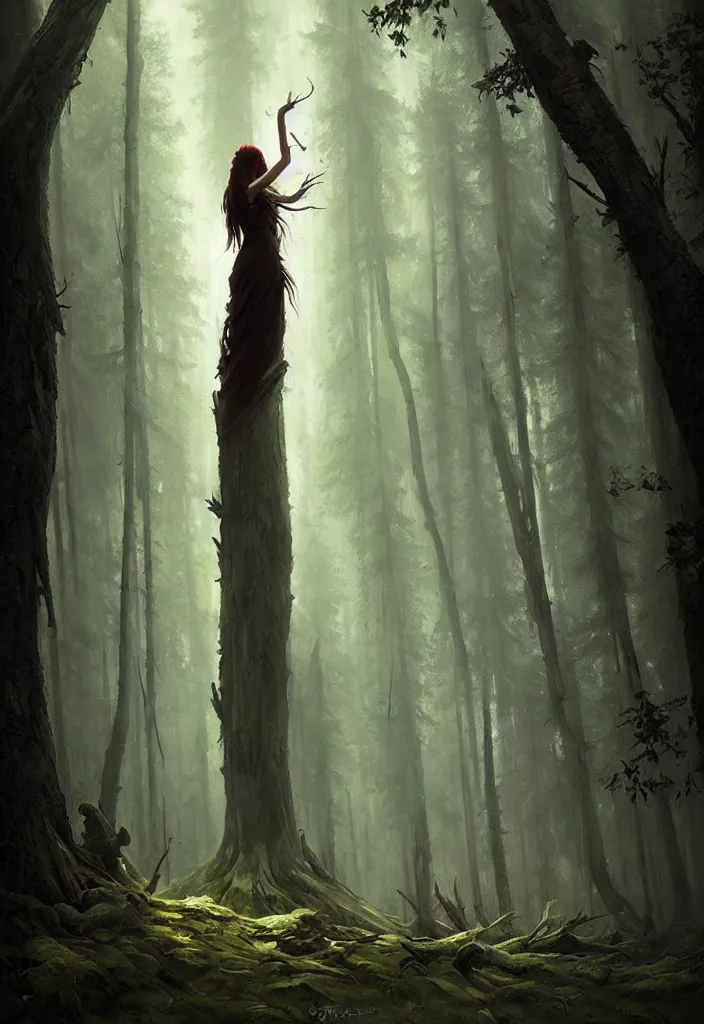 Image similar to Spirit soul of forest, by Greg Rutkowski