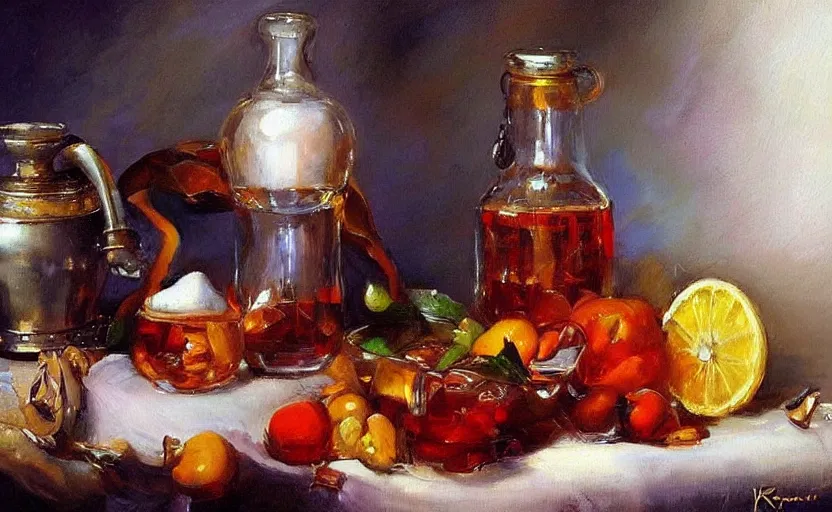 Image similar to Alchemy amazing still life composition. By Konstantin Razumov, highly detailded