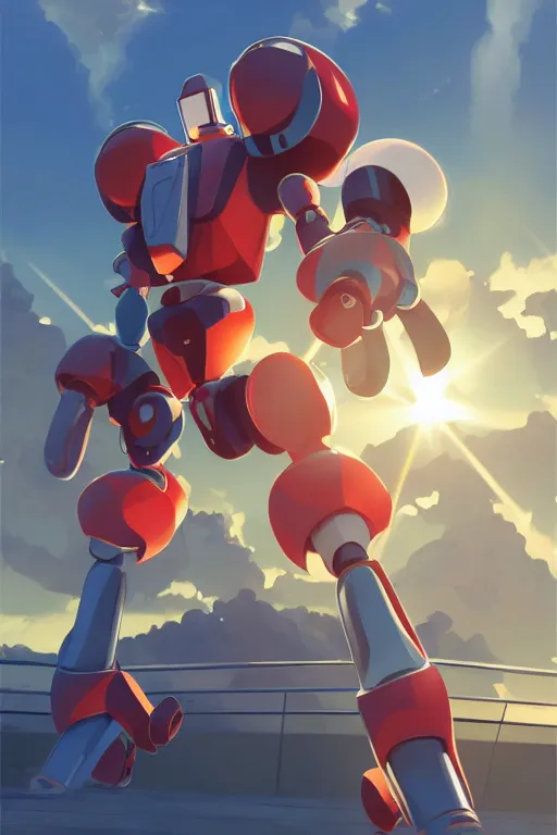 Image similar to metabots medabots medarotto medarot robot minimalist comics, behance hd by jesper ejsing, by rhads, makoto shinkai and lois van baarle, ilya kuvshinov, rossdraws global illumination ray tracing hdr radiating a glowing aura