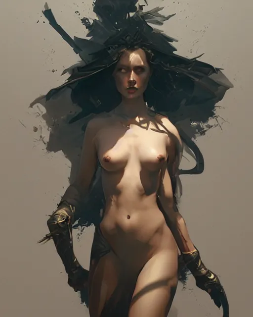 Image similar to hyper realistic photo of seductive sorceress, full body, cinematic, artstation, cgsociety, greg rutkowski, james gurney, mignola, craig mullins, brom