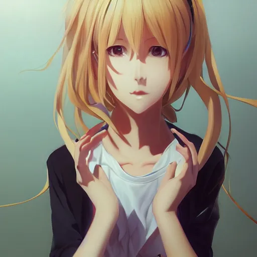 Image similar to anime portrait of Karuizawa Kei, Blonde, as an anime girl by Stanley Artgerm Lau, WLOP, Rossdraws, James Jean, Andrei Riabovitchev, Marc Simonetti, and Sakimichan, trending on artstation