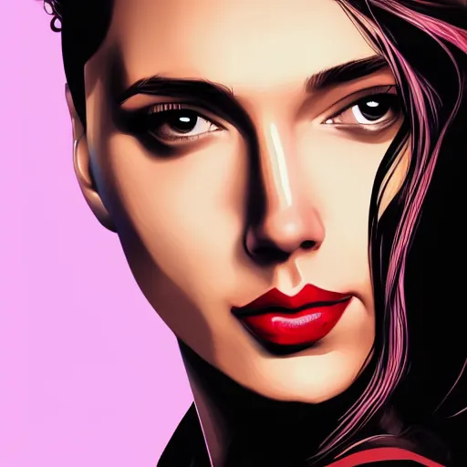 Image similar to Digital painting of Gal Gadot as Black Widow, from The Avengers (2012)