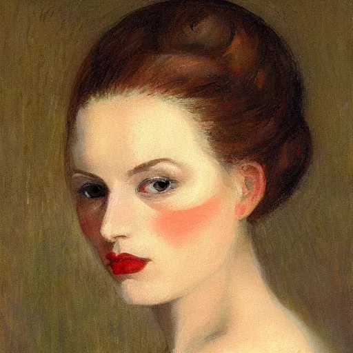 Image similar to portrait of beautiful woman by doris zinkeisen