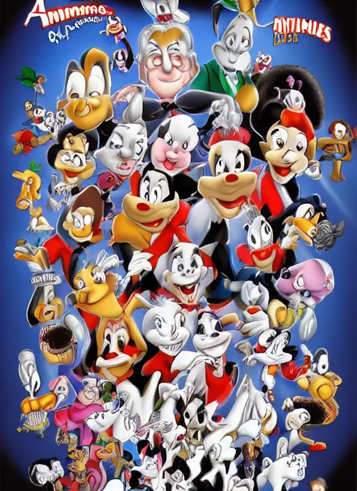 Image similar to a hyper realistic ultra realistic photograph of the animaniacs, highly detailed, 8k photo