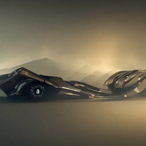 Prompt: sci-fi car dynamic organic forms structure car 30% size and wall structure in the coronation of napoleon painting by Jacques-Louis David and in the blade runner 2049 film search pinterest keyshot product render 4k in dark plastic