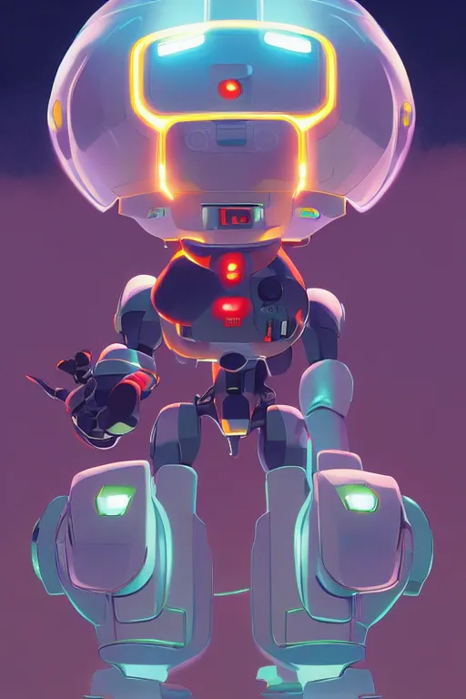 Image similar to metabots medabots medarotto medarot robot minimalist comics, behance hd by jesper ejsing, by rhads, makoto shinkai and lois van baarle, ilya kuvshinov, rossdraws global illumination ray tracing hdr radiating a glowing aura