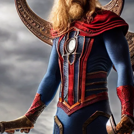 Image similar to Viking SPIDERMAN with ornate cloak, highly detailed, 4k, HDR, smooth, sharp focus, photo-realistic, high resolution, award-winning,