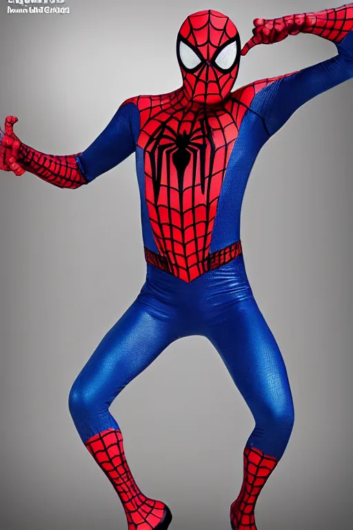 Image similar to an adult spiderman halloween costume ad, full body concept, full height,