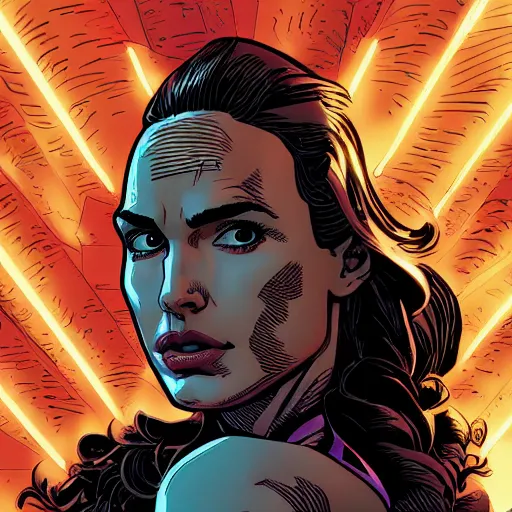 Image similar to portrait of gal gadot, by laurie greasley and james stokoe, 4 k, 8 k