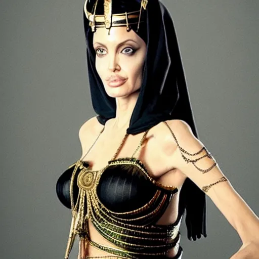 Prompt: an amazing award winning photo of angelina jolie as cleopatra