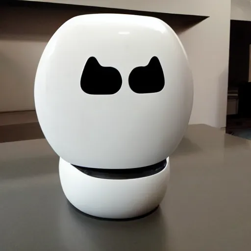 Image similar to white robot cat designed by apple