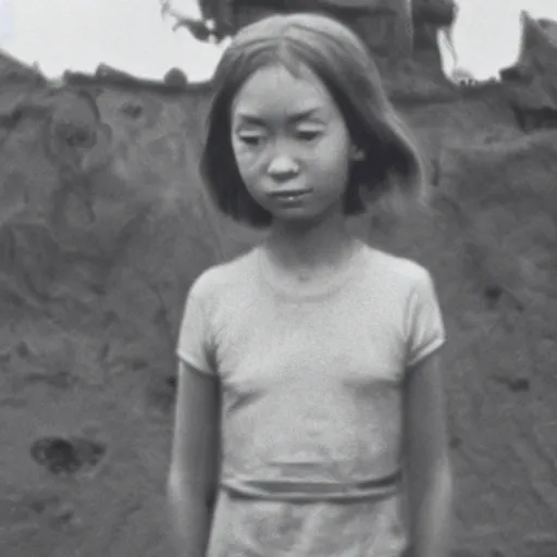 Image similar to a 35mm negative of pippi during the Vietnam war