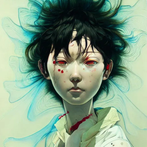 Image similar to prompt : citizen portrait soft light painted by james jean and katsuhiro otomo and erik jones, inspired by akira anime, smooth face feature, intricate oil painting, high detail illustration, sharp high detail, manga and anime 1 9 9 9