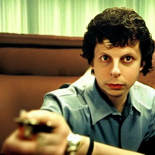 Image similar to michael cera in pulp fiction, photograph