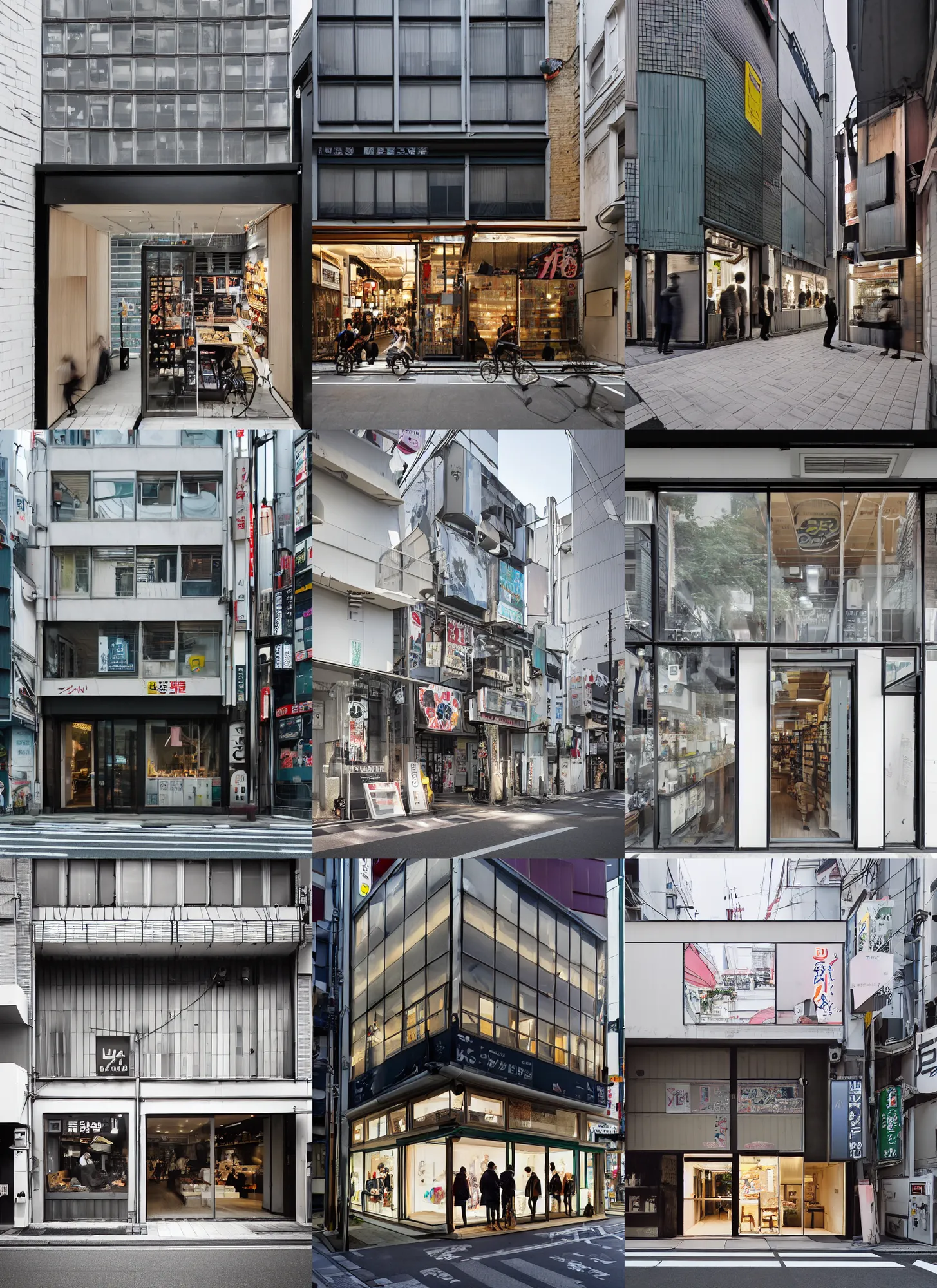 Prompt: tokyo storefront by mateusz urbanowicz