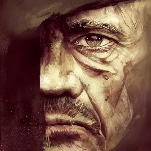 Image similar to portrait of a spanish republican general vicente rojo lluch, face portrait, epic, tragic, military art, fantasy, dieselpunk, hd shot, digital portrait, beautiful, artstation, comic style, by artgerm, guy denning, jakub rozalski, magali villeneuve and charlie bowater