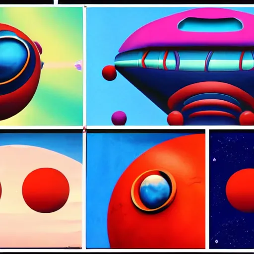 Prompt: clowncore pixar a spaceship that looks like a dolphin | blue and red colors | sci fi fantasy, golden ratio, sharp focus, concept art