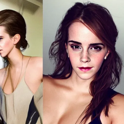 Image similar to emma watson kim kardashian hybrid