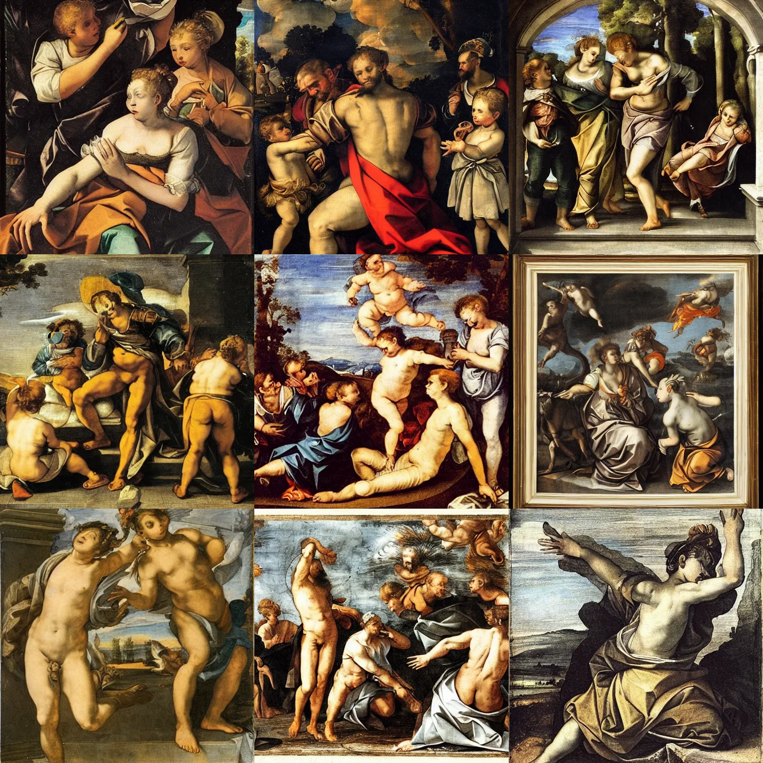 Prompt: an artwork by agostino carracci