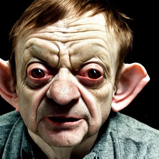 Prompt: mark e smith as gollum with the ring of power