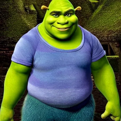 Image similar to shrek but everything has gone awfully incorrect and the world is ruined