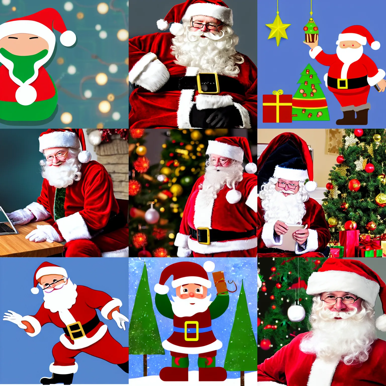 Image similar to santa claus coding in python