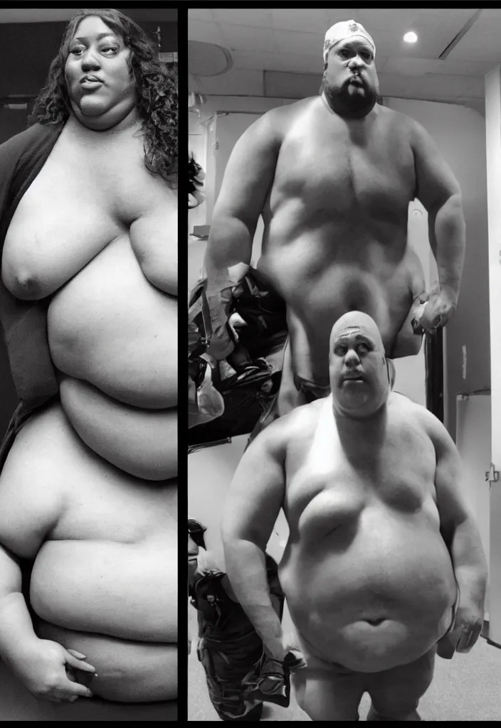 Image similar to big boned vs just fat - non motivational poster