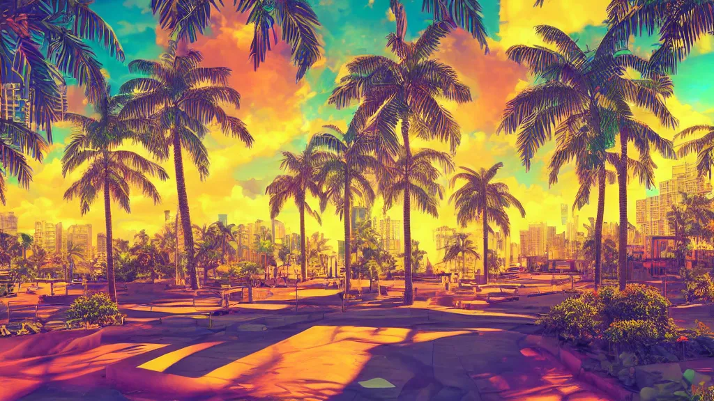 Image similar to golden city in a vaporwave jungle, 4k, ultra realistic, colorful, award winning photograph