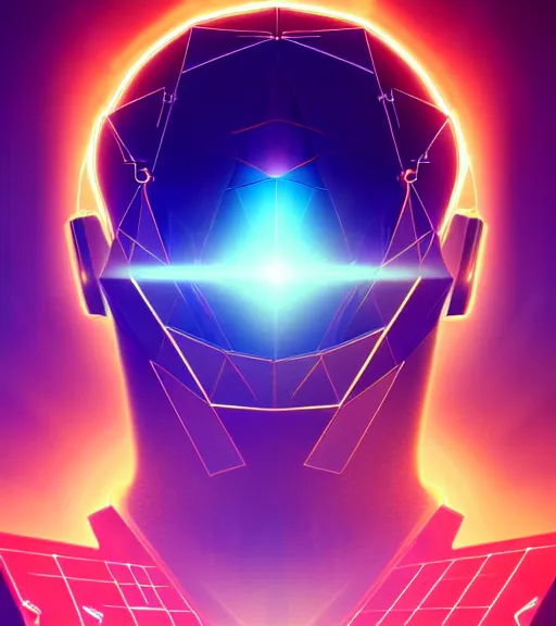 Prompt: symmetry!! european prince of technology, solid cube of light, hard edges, product render retro - futuristic poster scifi, lasers and neon circuits, handsome european prince, intricate, elegant, highly detailed, digital painting, artstation, concept art, smooth, sharp focus, illustration, dreamlike, art by artgerm