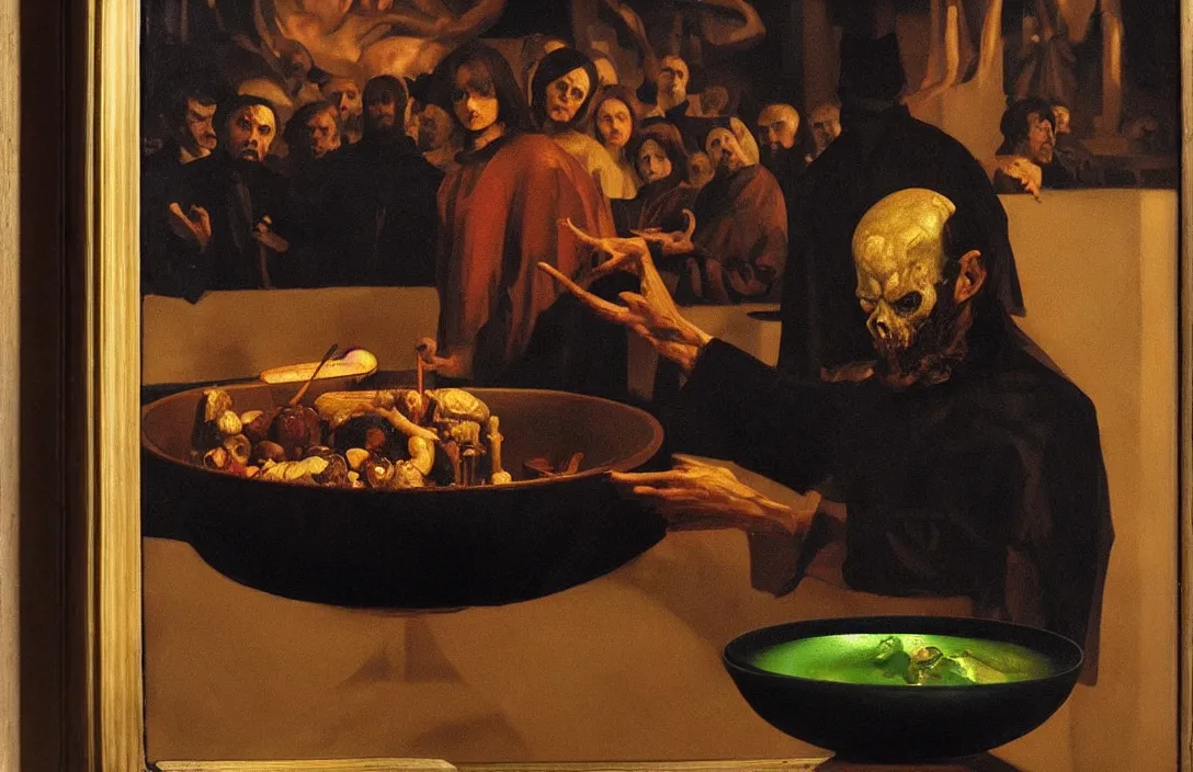 Image similar to forms exist in three dimensions, with height, width, and depth. intact flawless ambrotype from 4 k criterion collection remastered cinematography gory horror film, ominous lighting, evil theme wow photo realistic postprocessing perfectly shaped bowl surviving painting altarpiece painting by valentin serov