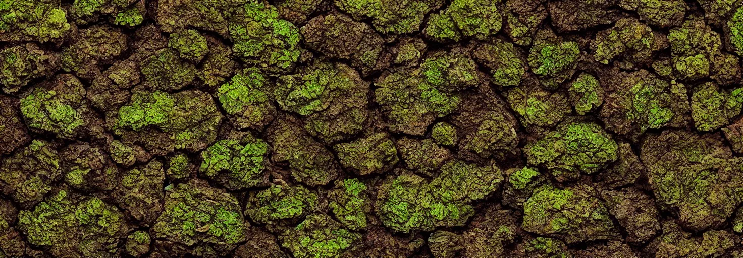 4K close up mossy stone texture. Seamless texture.