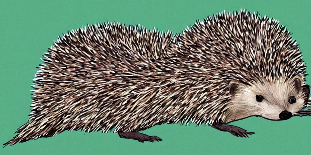 Prompt: a hedgehog in the style of steph kellet