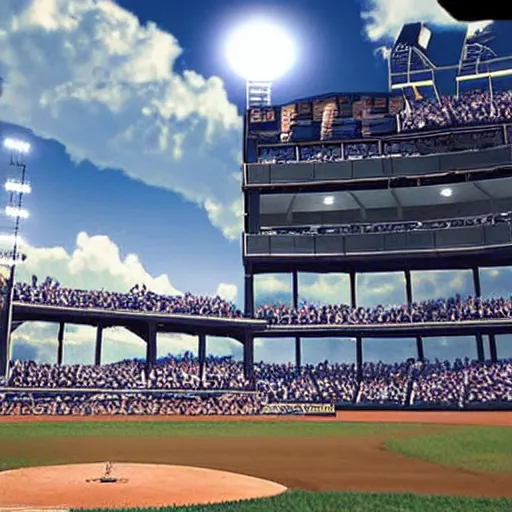 Image similar to baseball in the sky realistic