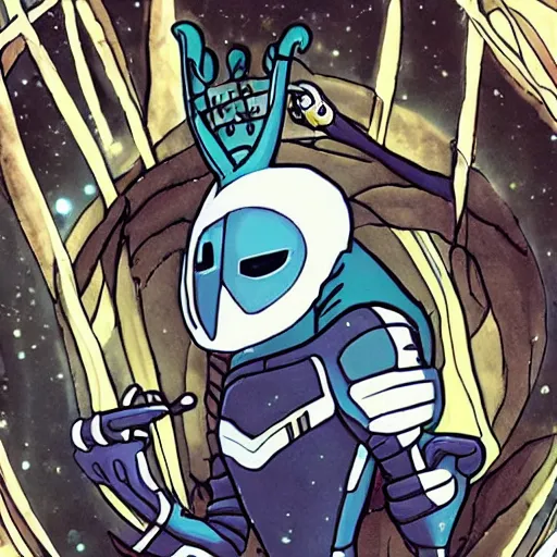 Image similar to Hollow Knight in the style of star trek,