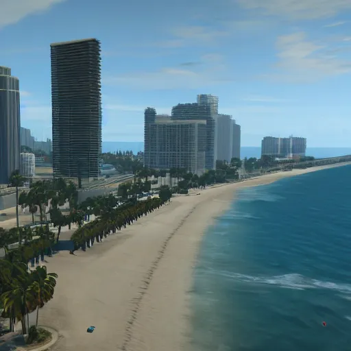 Image similar to Grand theft auto 6 in Miami 4k detail