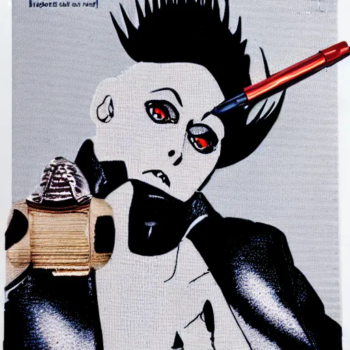 Prompt: a high quality product photo ad of klaus nomi with a technical reed rollerball pen exacto knife made in germany by junji ito, ethereal eel unsplash contest winner