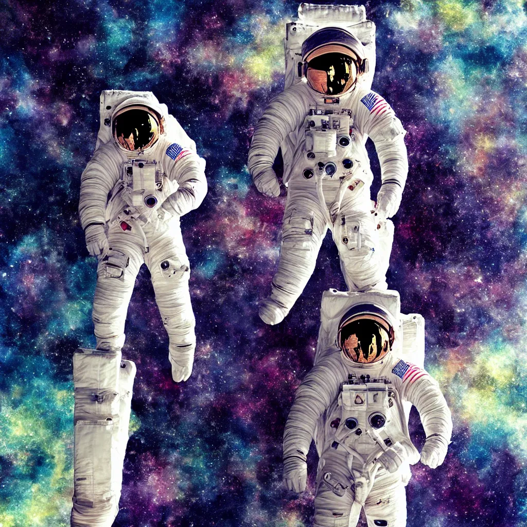 Prompt: astronaut suit, alone fly in deep dark cosmos portrait watercolor dramatic lighting cinematic establishing shot extremely high detail foto