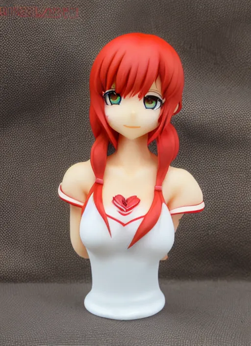 Prompt: 8 0 mm resin detailed miniature of a lovely red - hair anime girl, detailed product photo, product introduction photos, 4 k, full body