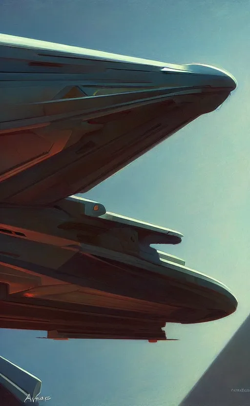 Prompt: spaceship, technological, intricate, beautiful, highly detailed, elegant, artstation, concept art, smooth and sharp focus, illustration, by edward hopper, alsphonse mucha, artgerm