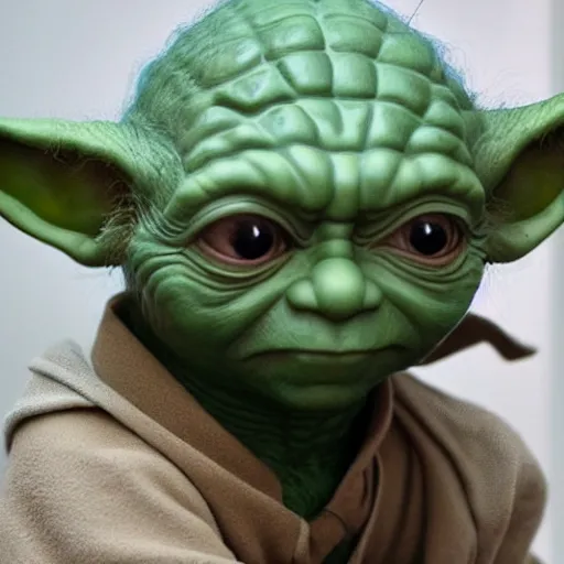 Image similar to sad yoda in toilet