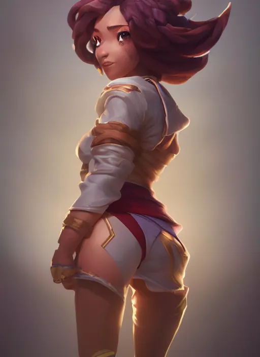 Image similar to taliyah, from league of legends, au naturel, pawg, hyper detailed, digital art, trending in artstation, cinematic lighting, studio quality smooth render, unreal engine 5 rendered, octane rendered, art style by kristen liu - wong and nixeu and ian sprigger and wlop and krenz cushart