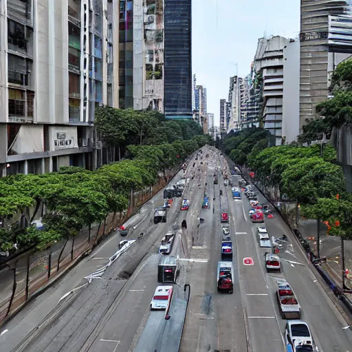 Prompt: avenida paulista by ismael inceoglu