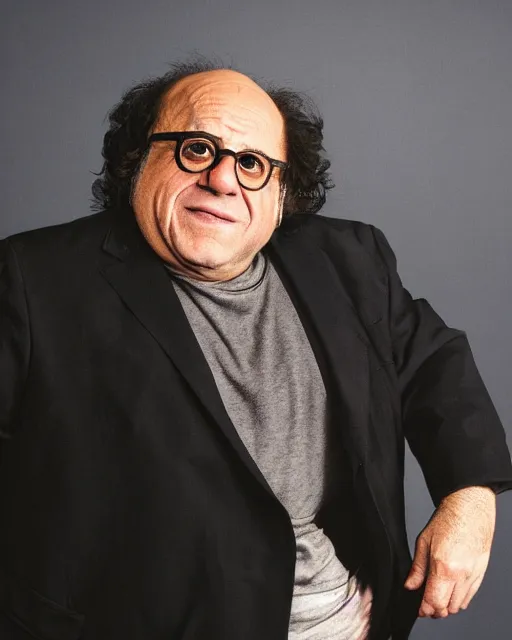 Image similar to portrait of danny devito as a professional wrestler. photographic, photography