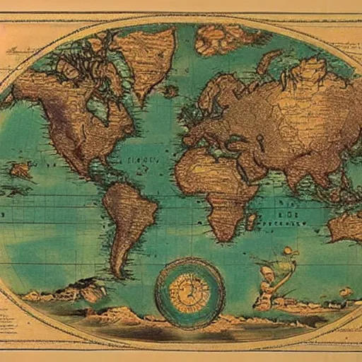 Image similar to “1800s map of mars. Old. Colorful.”