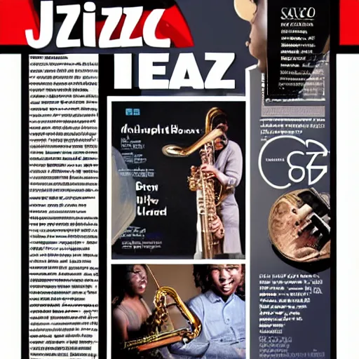 Prompt: jazz idea magazine