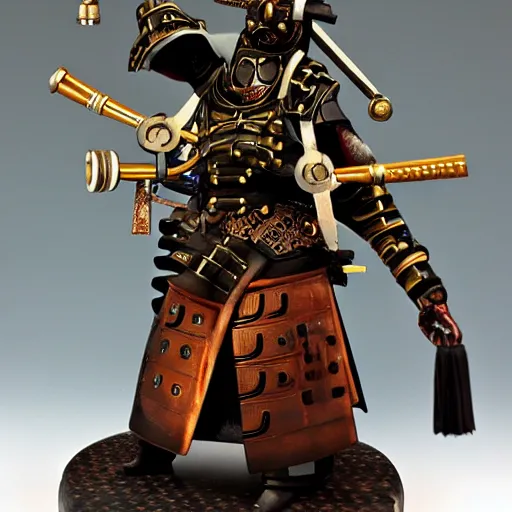 Image similar to a steampunk samurai